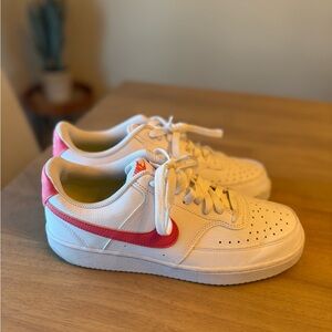 Nike COURT VISION LOW Women's White Coral DR9885-101 Athletic Sneaker Size 9